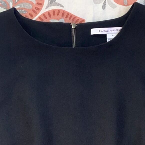 Diane Von Furstenberg EUC Carrie LBD Quiet Luxury Elegance Desk To Dinner Sz 10 - Picture 5 of 11